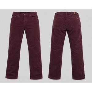 7 For All Mankind CORDUROY PANTS Gwenevere  Women's 27x29 Maroon  STRAIGHT